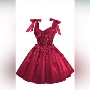 Elegant Red Kids Formal Dress
